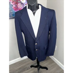 Kuppenheimer 40R Navy With Metal Buttons Jacket Blazer See Pics For Measurements
